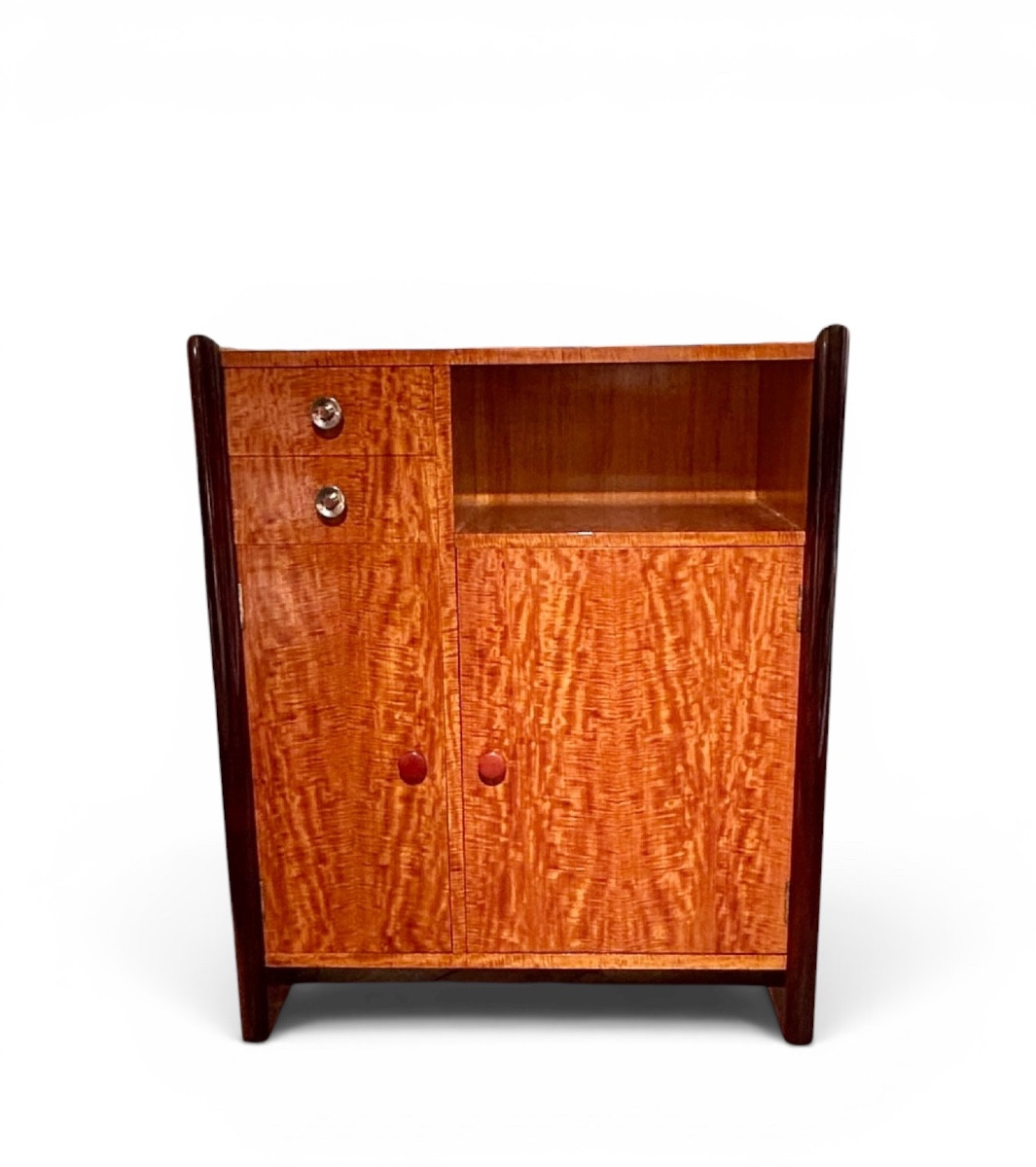 Meuble Art Deco moderniste en citronnier et palissandre ca 1930